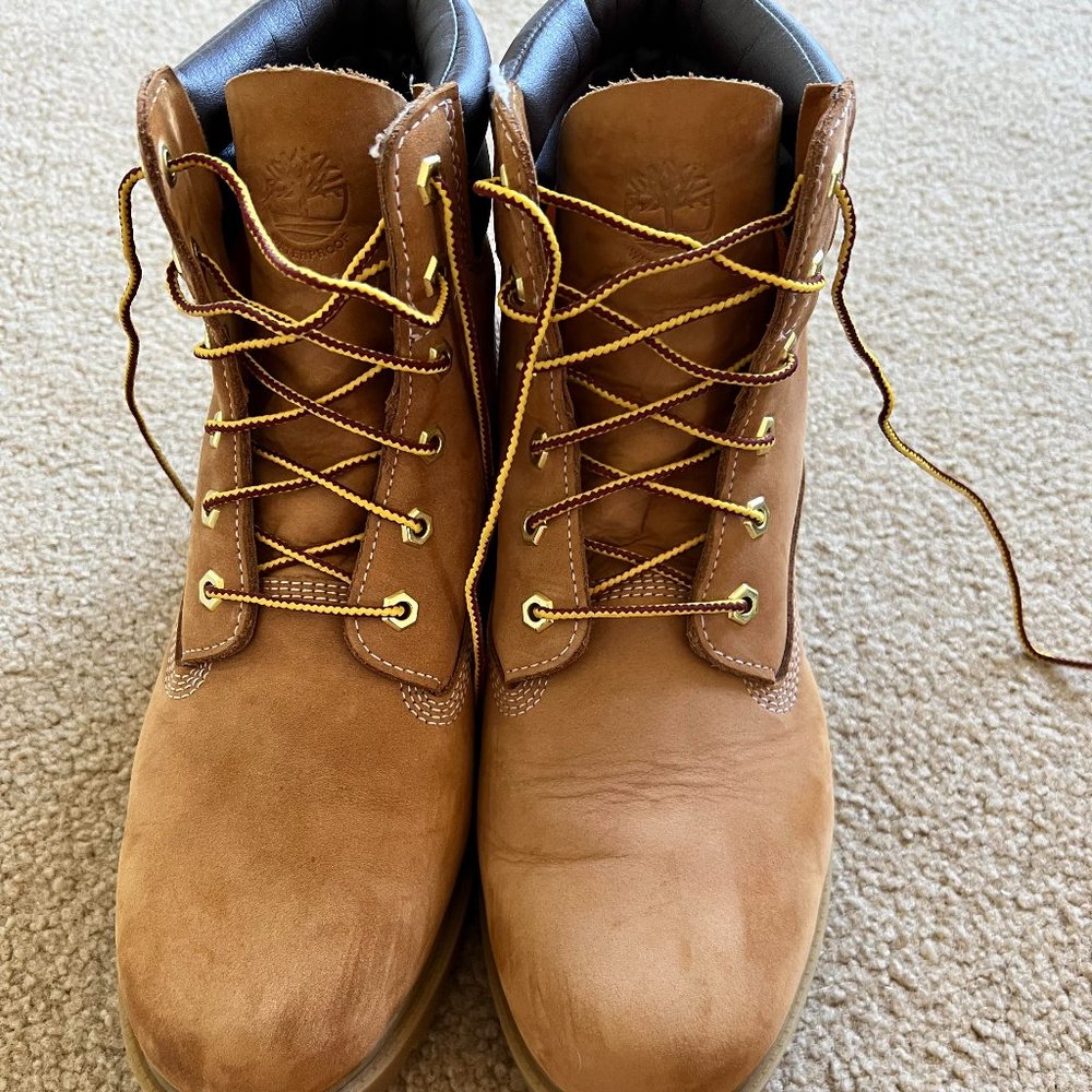 Timberland Wheat Lace-Up Leather Work Boots
